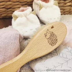 Brosse Cheveux Bebe Bois Soie Naturelle Barnabe Aime Le Cafe