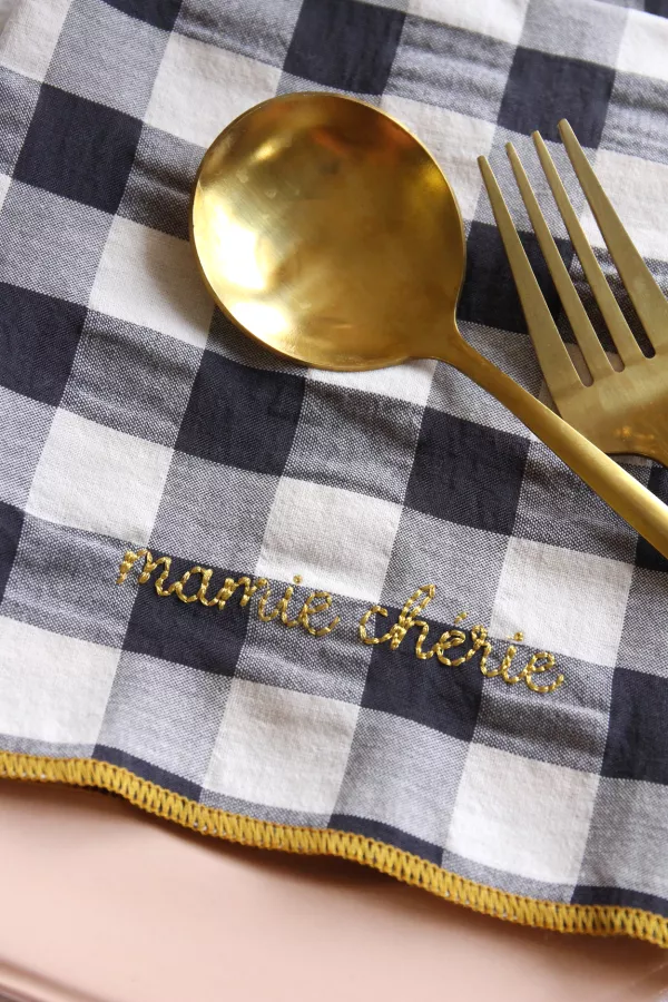 Serviette de Table réglisse - Mamie chérie