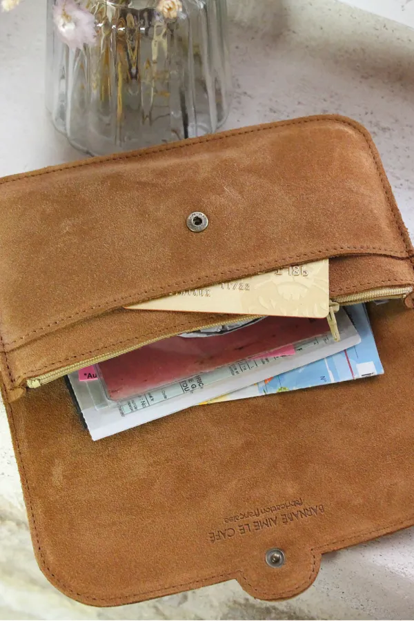 Portefeuille & sac - Harold - Croco caramel