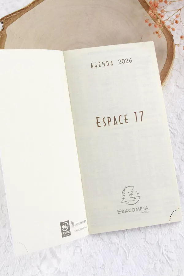 Recharge agenda Exacompta - année 2026 (janv. à déc.)