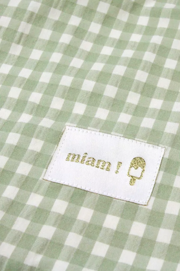 Serviette élastique vichy - Amande