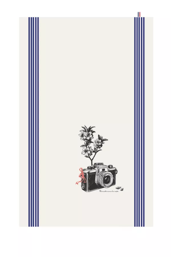 TORCHON DE CUISINE SÉRIGRAPHIÉ - appareil photo
