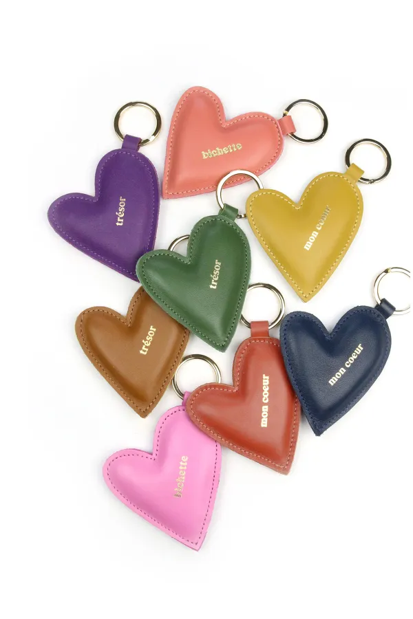 Porte clé Coeur - Violette
