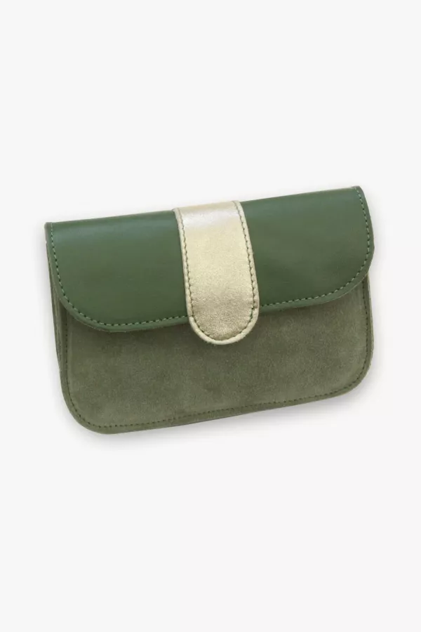Portefeuille femme - Pipa - cuir vert Agave