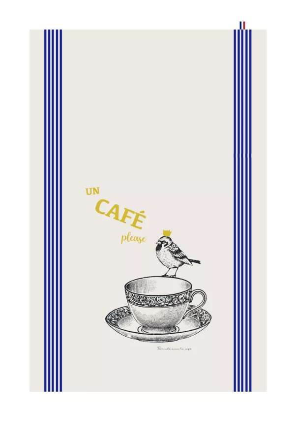 TORCHON DE CUISINE SÉRIGRAPHIÉ - Sérigraphie - café