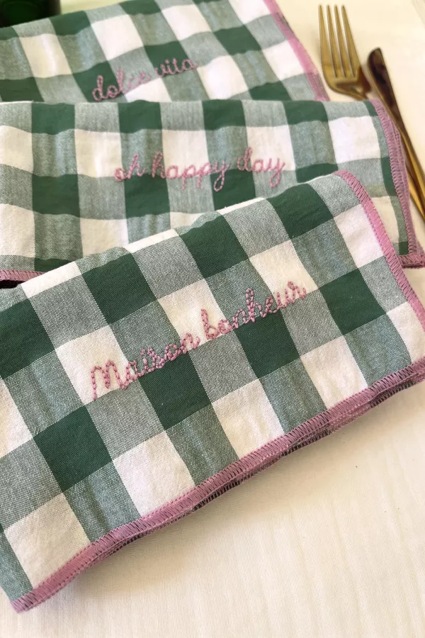 Serviette de Table sauge - Maison Bonheur