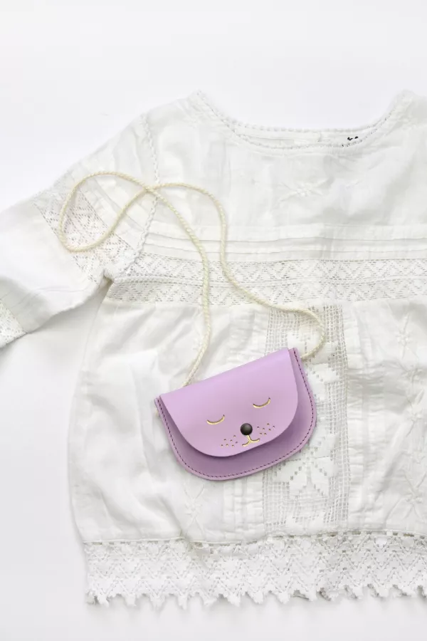 Sac cuir Minette - Lilas