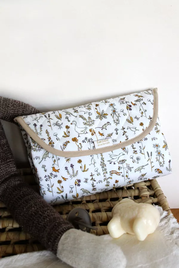 matelas de change nomade voyage bebe liberty garon motif animaux camille