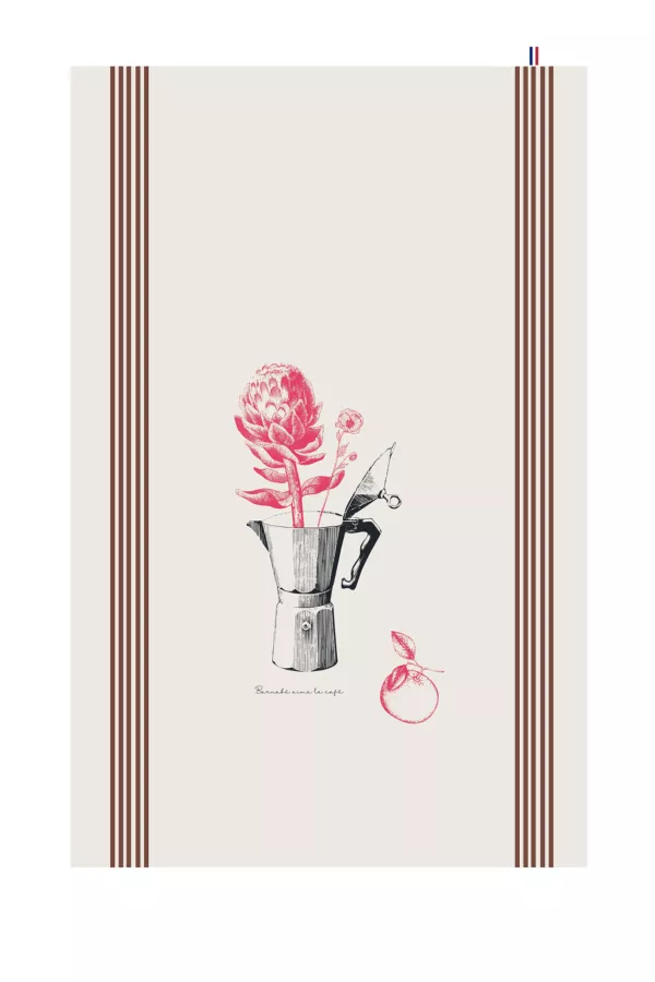 TORCHON DE CUISINE SÉRIGRAPHIÉ - Cafetière