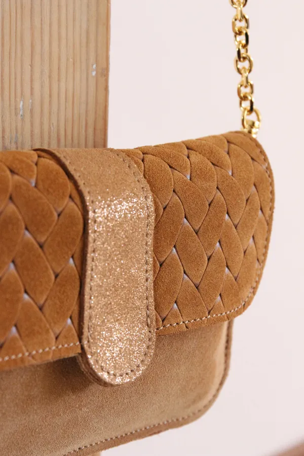 Portefeuille & sac - Harold - Tressé Caramel