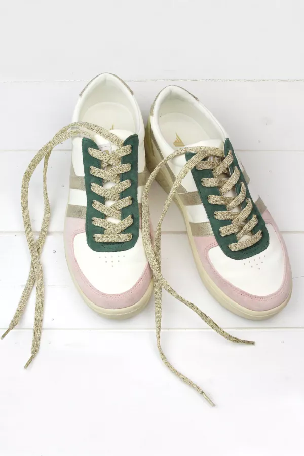Lacets de chaussures lurex - champagne