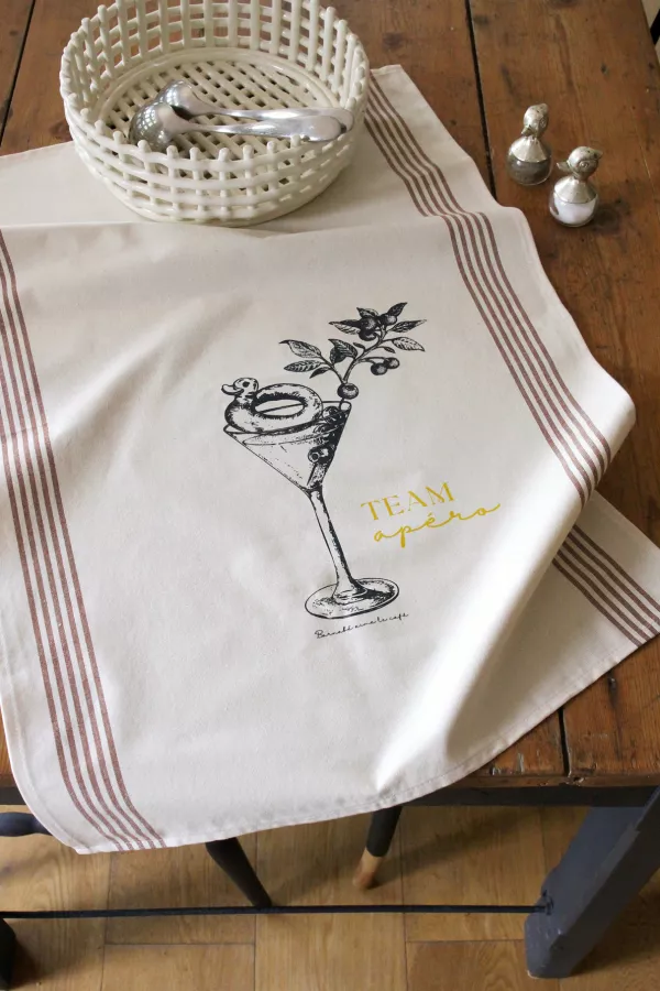 TORCHON DE CUISINE SÉRIGRAPHIÉ - Sérigraphie - Team Apéro