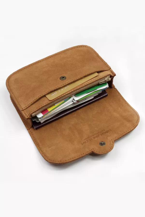 intérieur portefeuille Pipa femme 100% cuir 3 compartiments Barnabé aime le café production française