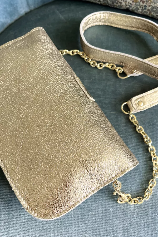 Portefeuille & mini sac - Harold - Poudre d'or