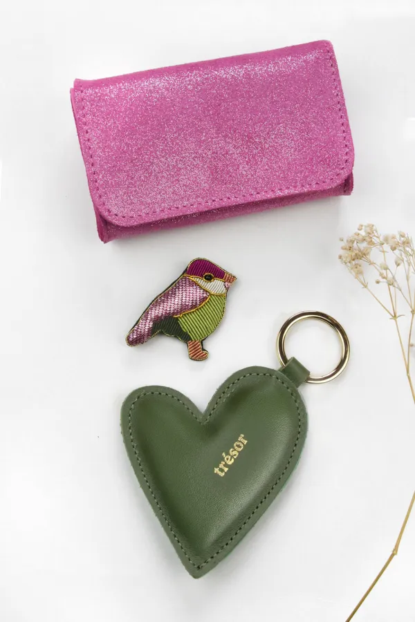 Porte clé Coeur - Agave - Trésor