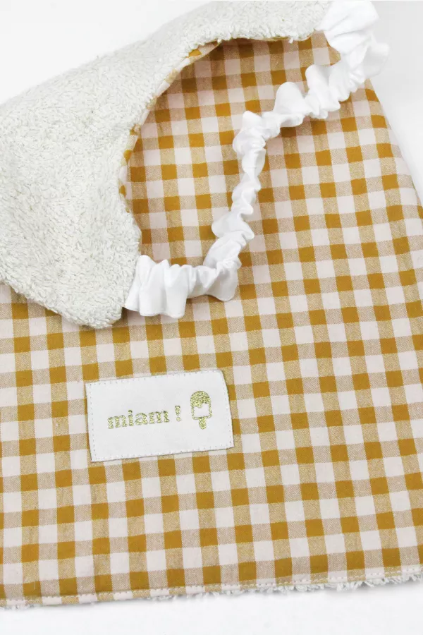 serviette élastique vichy et dos éponge barnabé aime le café