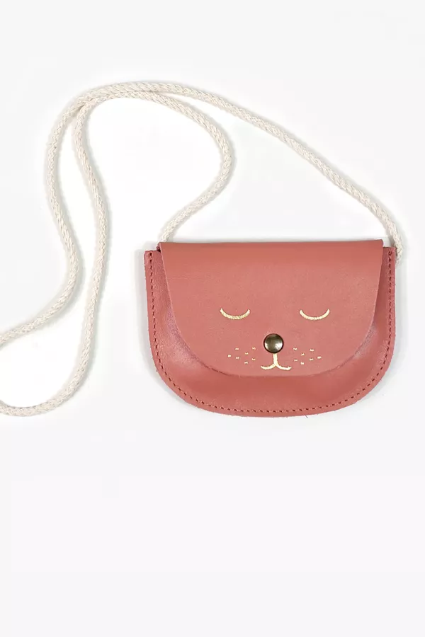 sac chat fille rose cordon blanc