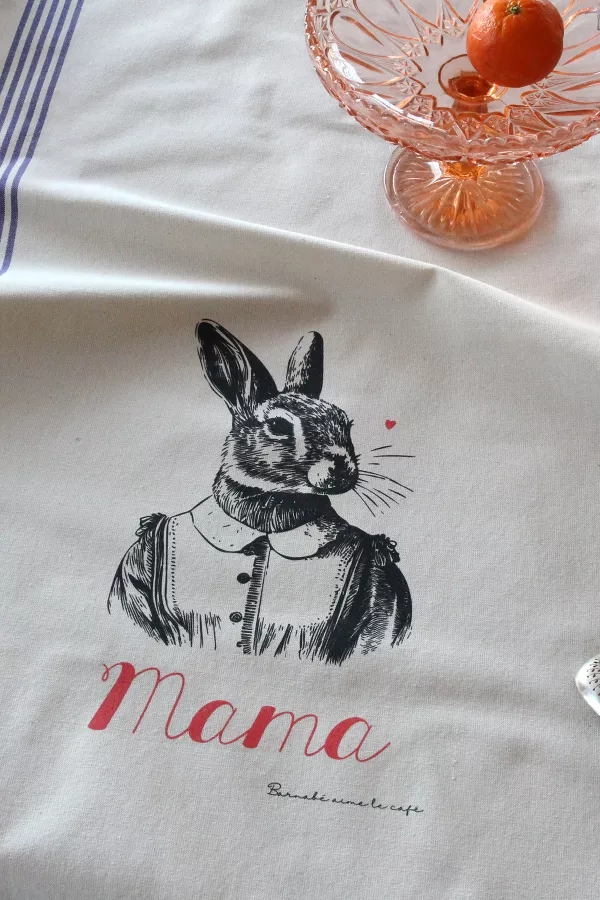 torchon de cuisine mama lapin made in france barnabe aime le café