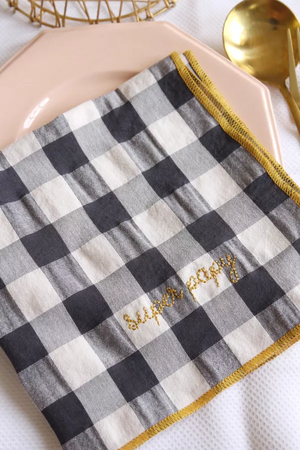 Serviette de Table réglisse - Super papy