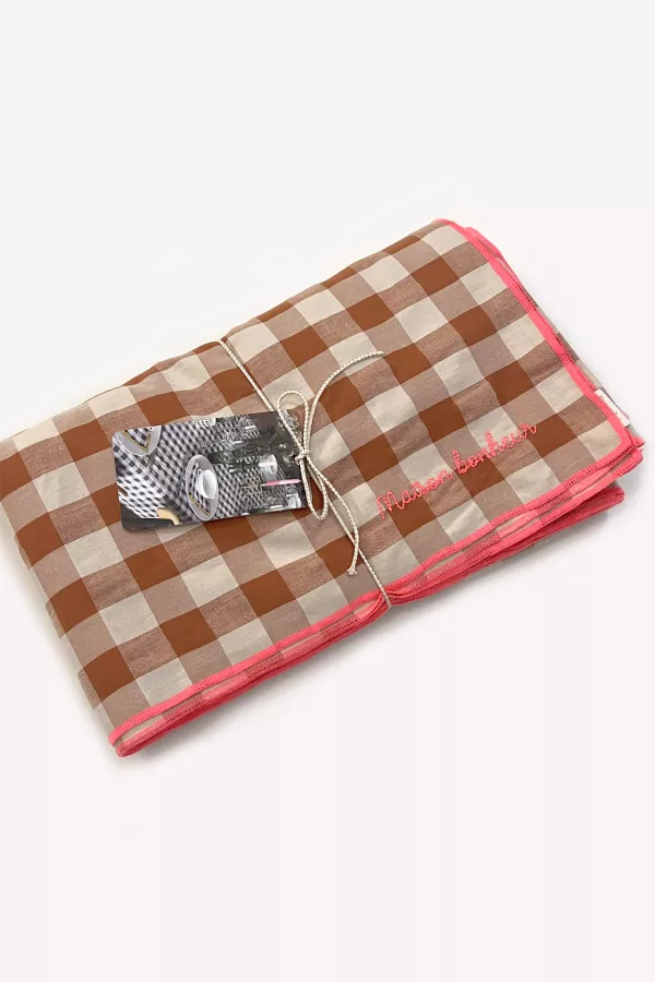 Nappe carreaux vichy - Argile 140 x 250 cm