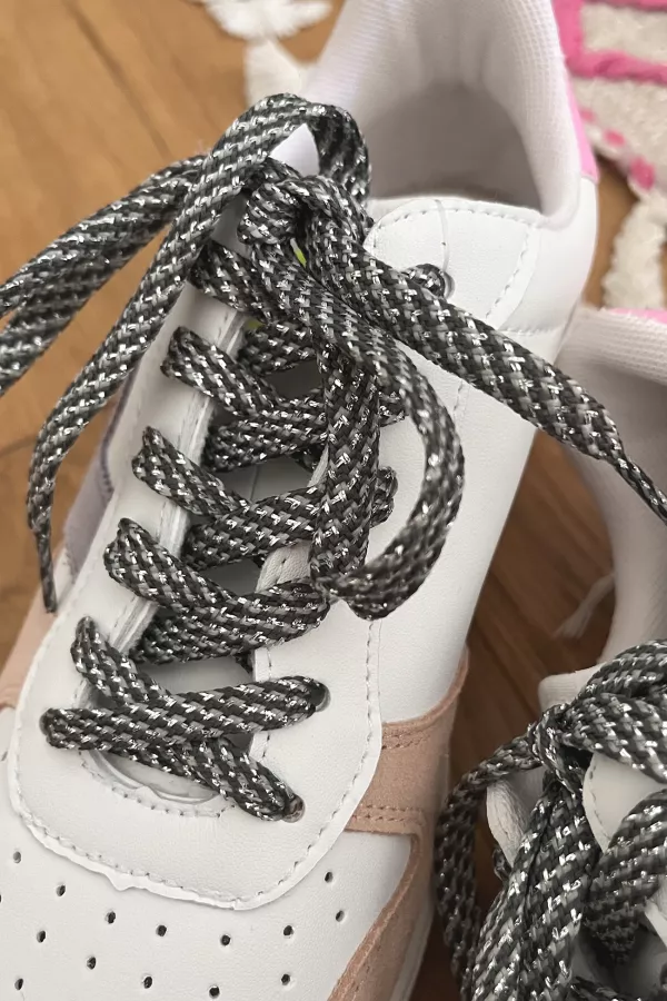 Lacets de chaussures lurex - Eléphant