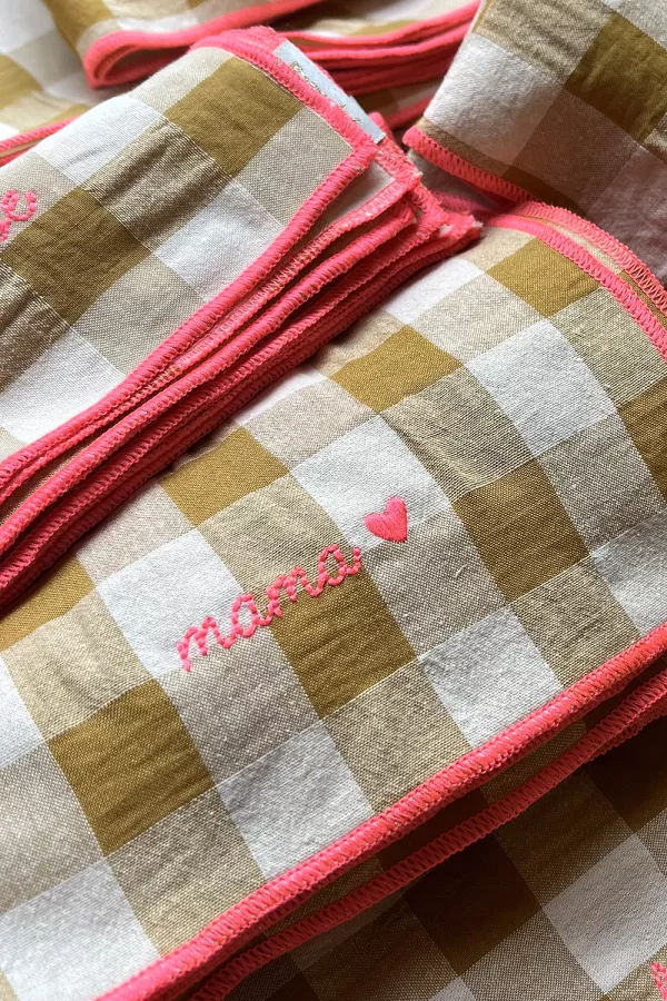 Serviette de Table moutarde - set de 6 - moutarde