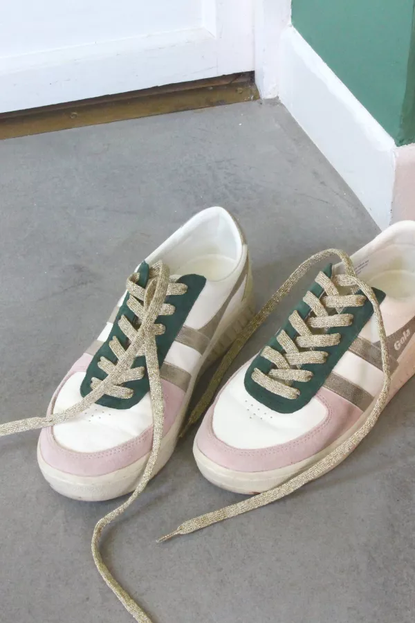 Lacets de chaussures lurex - champagne