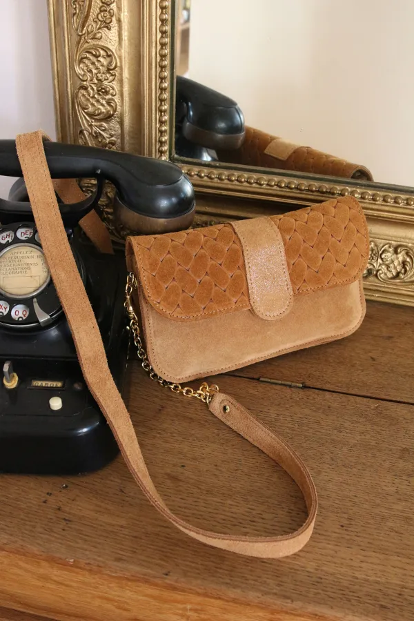 Portefeuille & sac - Harold - Tressé Caramel