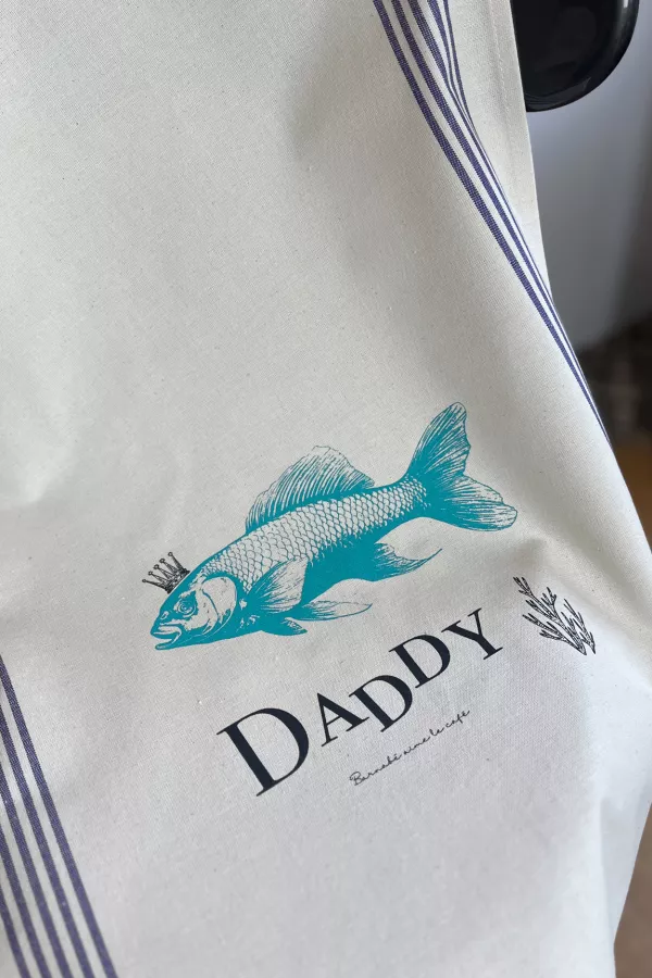 TORCHON DE CUISINE SÉRIGRAPHIÉ - Poisson roi