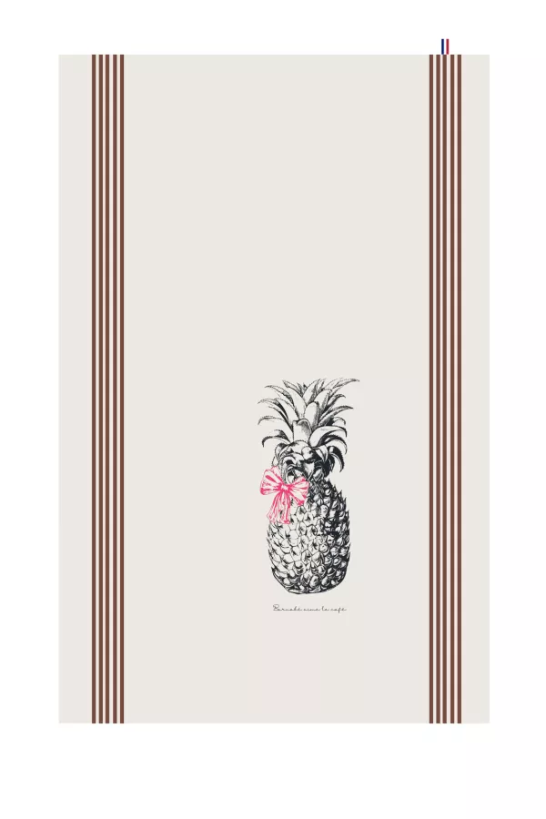 TORCHON DE CUISINE SÉRIGRAPHIÉ - Ananas