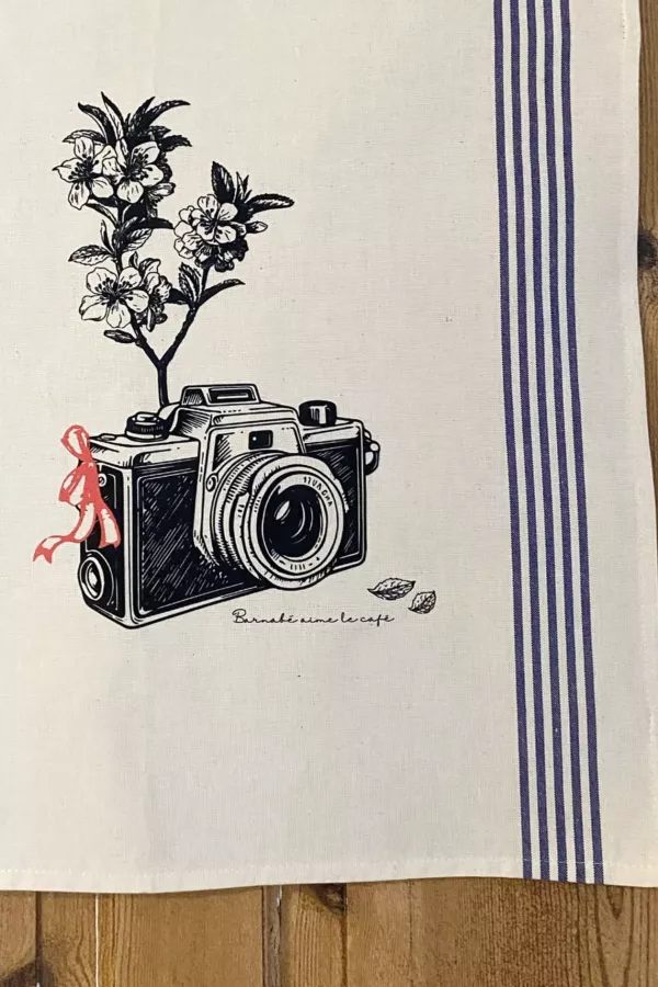 TORCHON DE CUISINE SÉRIGRAPHIÉ - appareil photo