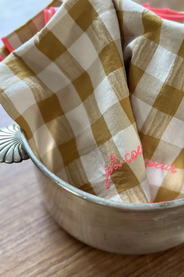 Serviette de Table moutarde - set de 6 - moutarde