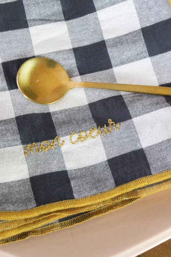 Serviette de Table réglisse - Mon coeur