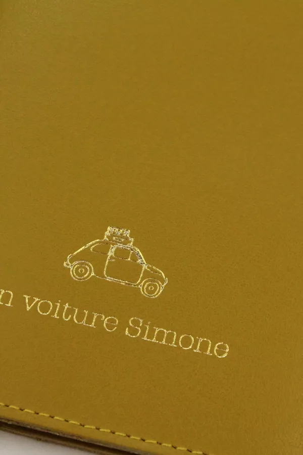 zoom étui papier permis de conduire cuir Barnabé aime le café made in france