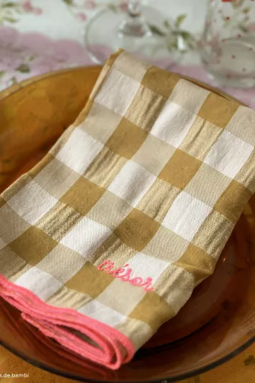 Serviette de Table moutarde - Trésor
