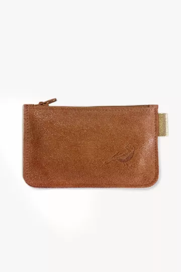 Porte monnaie pailleté - Brique