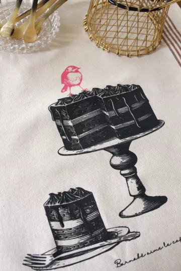 TORCHON DE CUISINE SÉRIGRAPHIÉ - patisserie
