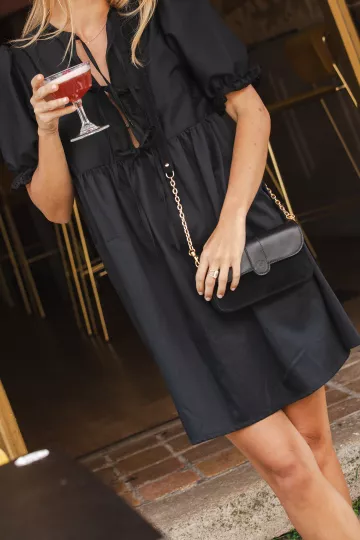 Portefeuille & mini sac cuir - Harold - cuir Noir charbon