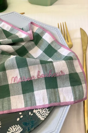 Serviette de Table sauge - Maison Bonheur