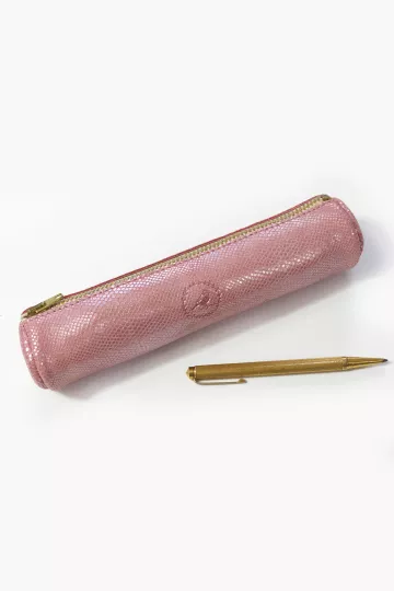 Trousse à crayons - Lézard rose