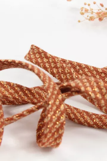 Paire de lacets irisé marron made in  France Barnabé aime le café