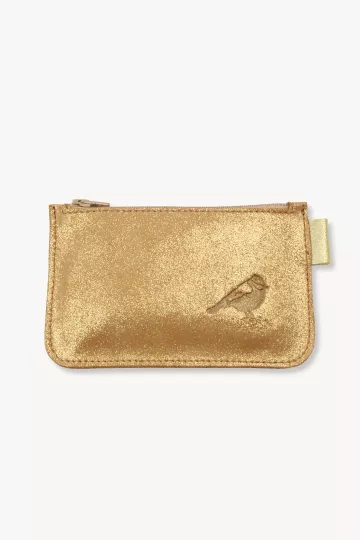 Porte monnaie pailleté - Cannelé doré