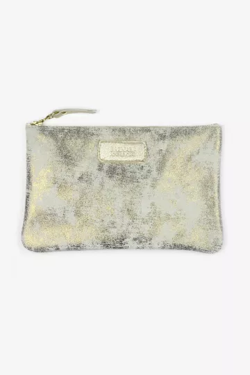 grande pochette cuir fantaisie vintage Barnabé aime le café made in france