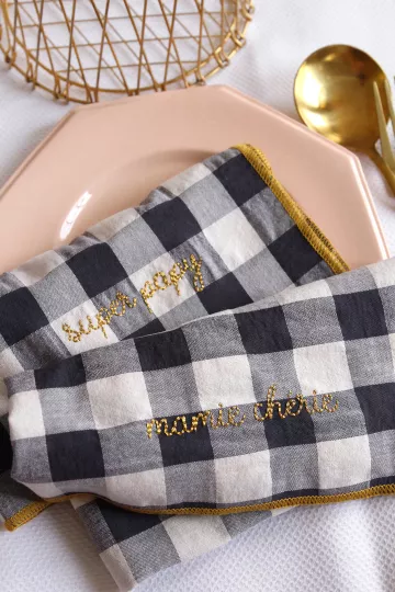Serviette de Table réglisse - Super papy