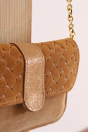 Portefeuille & sac - Harold - Tressé Caramel