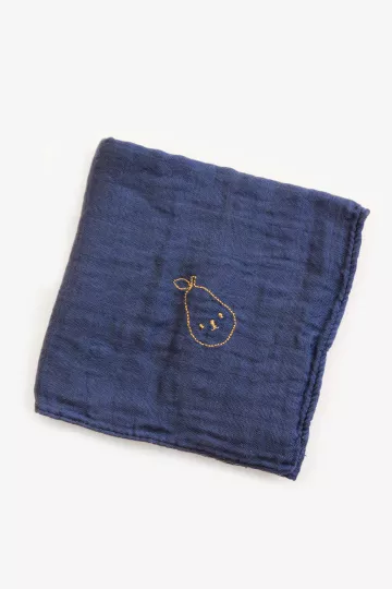 lange double gaze de coton broderie doré Barnabé aime le café