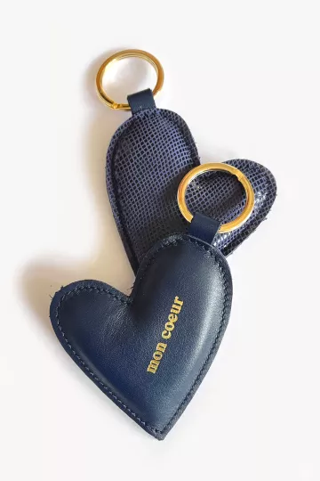 Porte clé Coeur - Blue Night