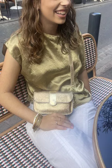 Portefeuille & mini sac - Harold - Poudre d'or