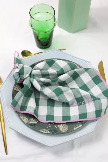 Serviette de Table sauge - champagne