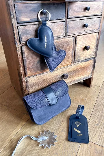 Porte clé Coeur - Blue Night - Mon coeur